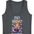 thumbnail image 3 of Frozen - Winter - Me? Brave? Always. - Women's Racerback Tank Top, 3 of 5