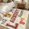 thumbnail image 5 of Rectangle Area Rug 4x6ft, Laundry Room Clothes Cartoon Style Non-Slip Non-Shedding Floor Mat, Retro Classic Flower Washable Sturdy Carpet for Living Room Bedroom Home Decor, 5 of 9