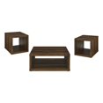 thumbnail image 1 of Frisco Ensemble de Table Basse et d'Appoint 3 Pcs Pin Foncé, 1 of 15