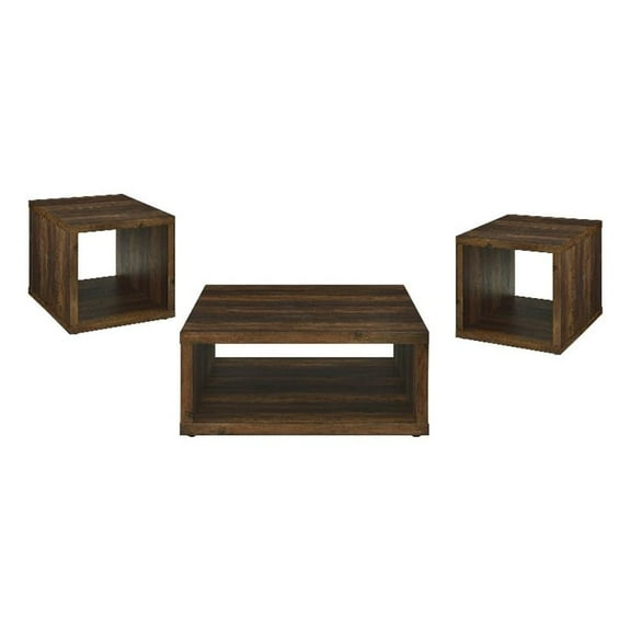 Frisco 3-piece Coffee and End Table Set Dark Pine