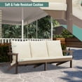 thumbnail image 7 of Clihome 79 inch Resin Outdoor Patio Lounge Chair Arm Seat With Cushions, 7 of 7