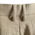 thumbnail image 6 of Mens Pleated Casual Shorts Old Money Style Twill Knee Length Shorts, Summer Quick Dry Fashion Rolled Hem Streetwear Solid Color Loose Fit for Everyday Wear, 6 of 9