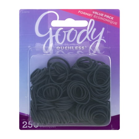 Goody Classic Black Rubber Bands Gentle Hair Ties 250 Ct Brickseek