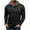 Black, variant on Men's Sport Hoodie with Henley Collar, Outdoor Casual Pullover Fleece Jacket, Lightweight Breathable Hooded Sweatshirt for Running, Hiking and Gym Wear,Black M