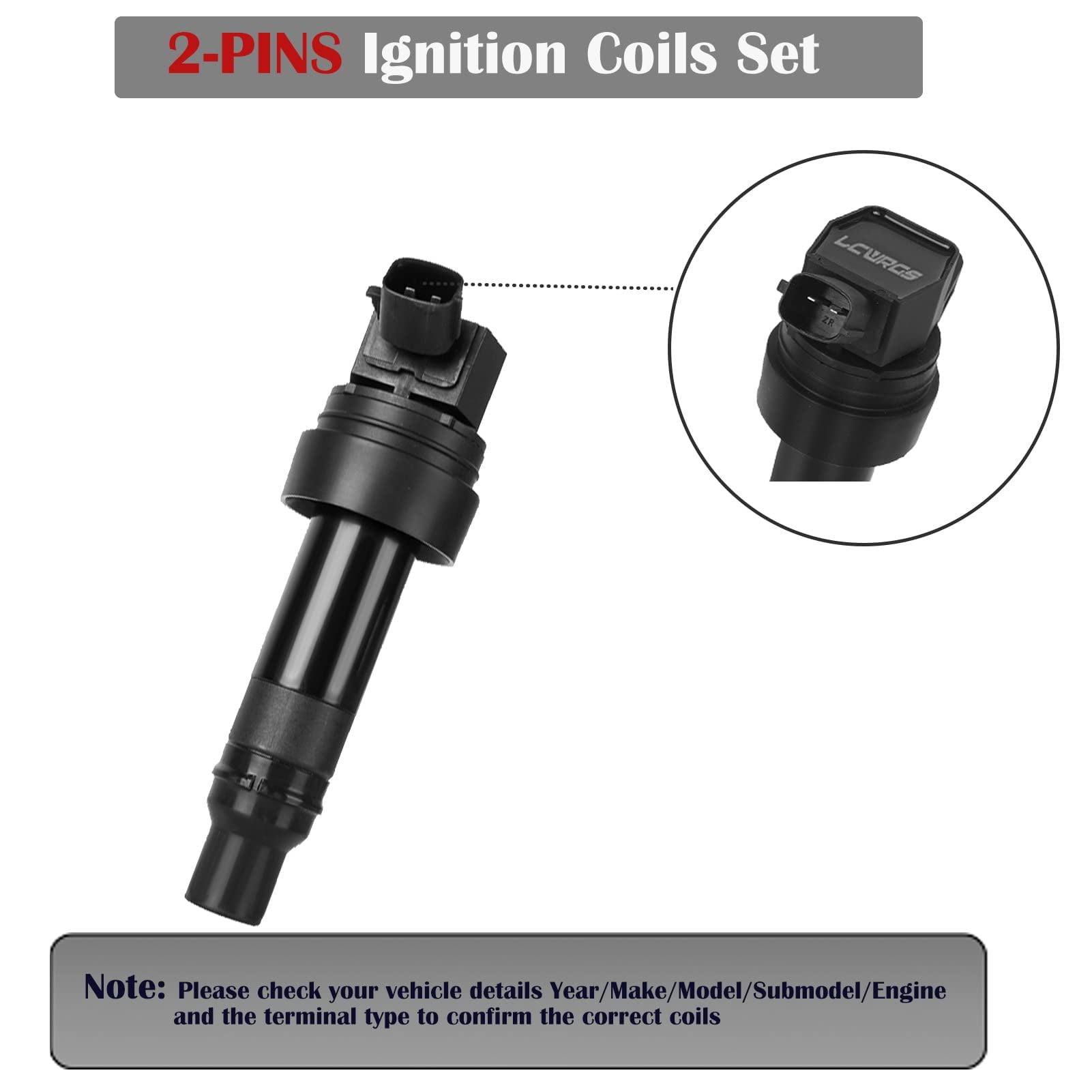 AA Auto Parts Ignition Coil Set [UF652] - 4 Pack Direct Replacement For Hyundai & Kia