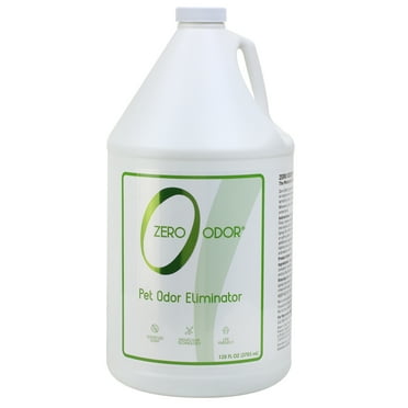 Zero Odor Pet Odor Eliminator Deodorizer for Dog Cat Urine Carpet Smell Remover 128 oz Refill