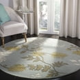 thumbnail image 2 of SAFAVIEH Soho Mable Floral Area Rug, Light Blue, 6' x 6' Round, 2 of 9