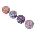 thumbnail image 4 of Juego de 4 velas de aromaterapia con aroma duradero y flores secas para meditación de yoga, caja azul, 4 of 15