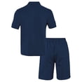 thumbnail image 5 of Awdenio Mens 2 Piece Zip Tracksuit Short Sleeve Print Shirt and Shorts Sets Summer Outfits for Men, 5 of 6