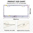 thumbnail image 3 of Coolnut Daisy Butterfly License Plate Frames 2 Pack, Waterproof Aluminum Alloy Car Tag Holder 2 Holes License Plate Covers with Screw Caps Auto Accessories, 3 of 7