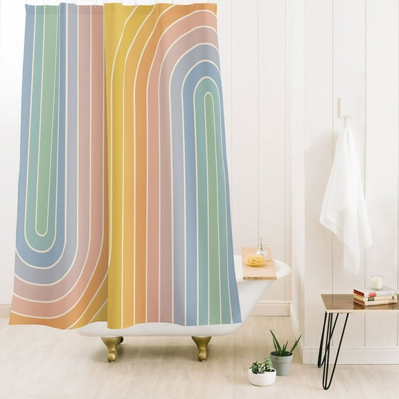 Society6 Colour Poems Gradient Curvature Iii Shower Curtain 71" x 74"