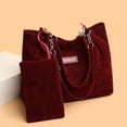 thumbnail image 4 of Bolsa De Almacenamiento De Poliéster Conjunto de 2 bolsos rojos de mano y cartera de mano para mujer, bolso de hombro de gran capacidad para desplazamientos informales al trabajo. JASKFLY, 4 of 8