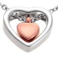 thumbnail image 3 of Joyería de cremación de corazón de amor, collares de urna chapados en oro rosa para cenizas, medallón de urna conmemorativa, joyería de acero inoxidable, 3 of 5