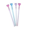 4pc Pink Purple Blue Heart Pen Set Cute Fun Women Girl Writing Utensil Office Supply