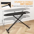 thumbnail image 2 of Ironing Board Full Size  Iron And Set Height Adjustable Foldable Boards Standard Table Stand With Anti-skid Rest 13" X 43" Black, 2 of 9