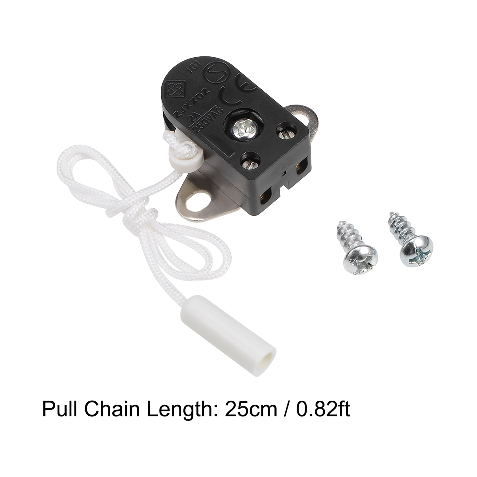 Pull Switch Spst Ac 250v 2a For Ceiling Fan Light With 25cm Chain 2pcs