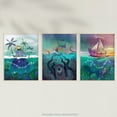 thumbnail image 5 of Pack of 3 Kids Bedroom Sailor Sea Pirate Treasure Fun Adventure Colourful Nautical Unframed Wall Art Living Room Prints Set, 5 of 5