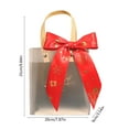 thumbnail image 2 of Red Transparent Christmas Gift Bags with Handles for Christmas Eve Apples Candy Toys Party Favors Holiday Souvenir Hand Carry Bags(Red-D), 2 of 6