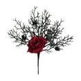 thumbnail image 2 of Uxgjfwu Artificial Black Dead Branch with Colorful Small Flowers, Halloween Home Decor Single Stem, Spooky Decorative Branch for Vase, 2 of 7