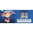 thumbnail image 5 of Kung Fu Medal Hanger Display Medal Holder Rack Wall Mount Hanger Decor Trophy Shelf 3 Tiered Award Rack Award Ribbon Hanger with Gift Box for Over 50 Medals Easy to Install, 5 of 9
