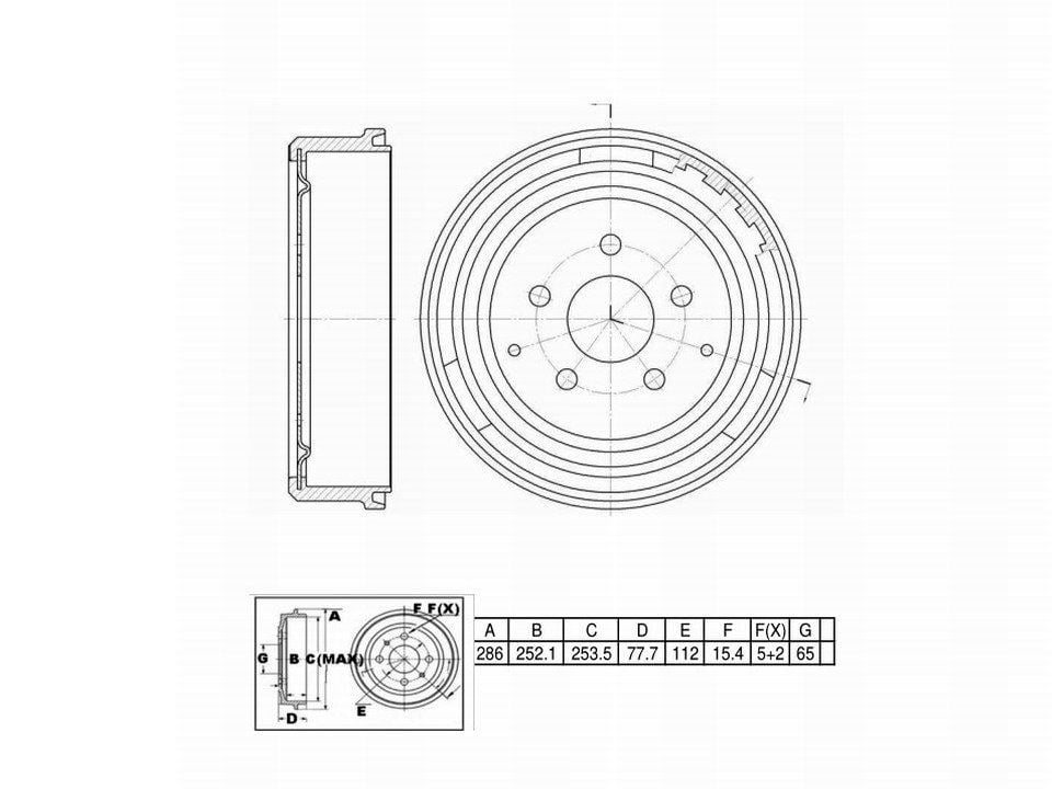 Winstop Brake Drum, Rear WS236887, Volkswagen Vanagon 1991-1980