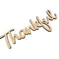 thumbnail image 3 of Krafty Supply Connected Word Thankful| 1/4" MDF| Wood Crafts| Home/Fall Decor 12", 3 of 4