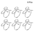 thumbnail image 3 of Unique Bargains Napkin Rings, 6 Pack 38mm ID Alloy Bow-knot Napkin Buckles, Silver Tone, 3 of 5