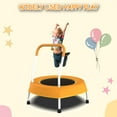 thumbnail image 4 of 27.5 Inch Toddler Trampoline with Handle for 1-4 Years Old Kids, Indoor Outdoor Small Mini Trampolines for Boys and Girls, Easy to Assembly, Orange, 4 of 9