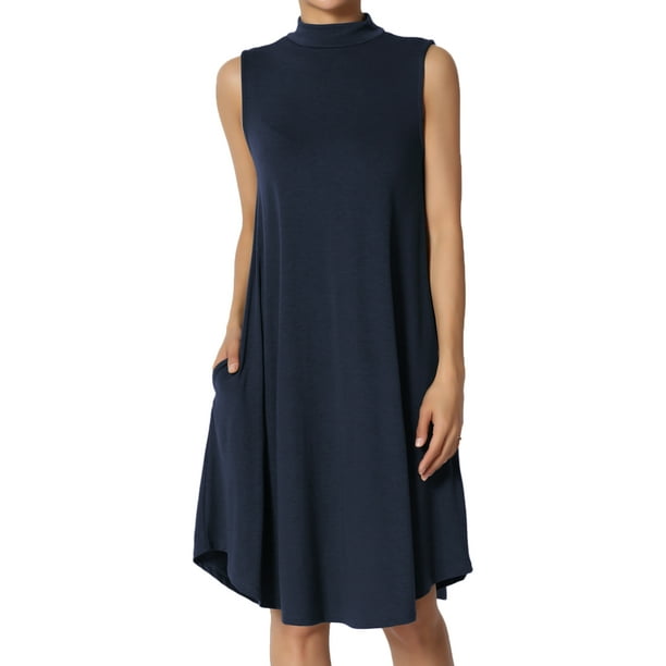 Download TheMogan - TheMogan Women's Sleeveless Mock Neck Jersey ...