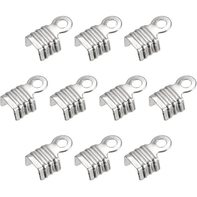 Fantastic 200 Pcs Embouts de Cordon Pliables, Embouts de Terminators 3x6mm pour Fabrication de Ruban en Cuir, Ton Rhodié 3x6mm Assurant une Utilisation Longue Durée. Ne Ratez Pas!