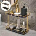 thumbnail image 2 of kurtrusly Storage Rack Multi-layer Storage Box Perfume Jewellery Container Basket S Double Layer Black, 2 of 8