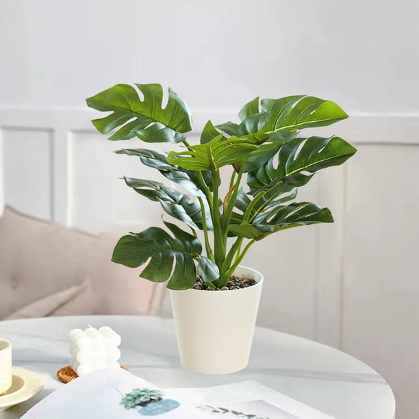 Artificial Potted Plants Realistic Simulation Green Plants Indoor Home Desk Bookshelf Decor Faux Greenery Decorative Houseplants for Living Room Office