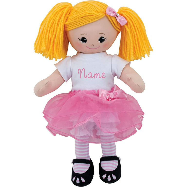 Personalized Ballerina Clip and Doll With Hair Tutu