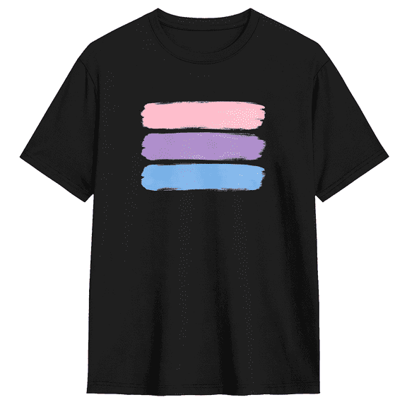 Pastel Stripes Cool Graphic Tee for Men and Women, Fun Gift Cotton Short Sleeves T-Shirt