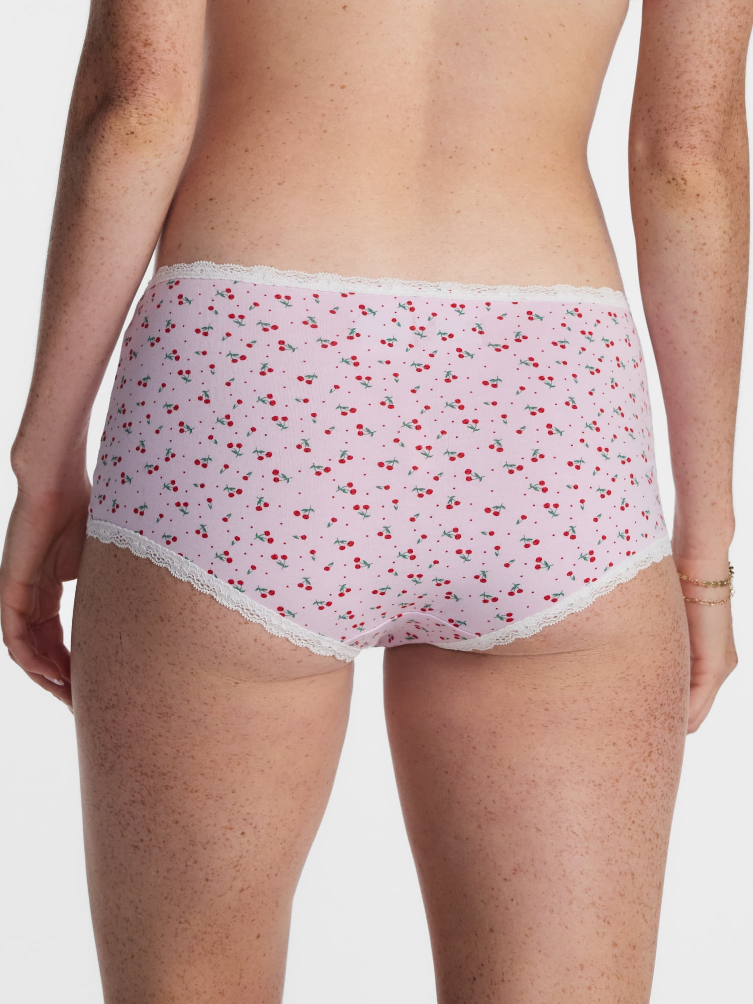 No Boundaries Women's Cotton Stretch Boy Shorts with Lace, 3-Pack, Sizes XS-XXXL