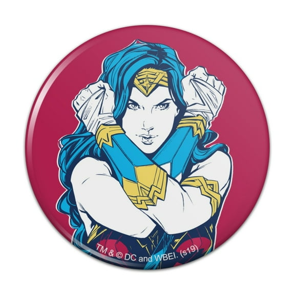 Wonder Woman Movie Crossed Arms Kitchen Refrigerator Locker Button Magnet