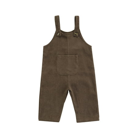 

Toddler Baby Girls Boys Corduroy Overalls Pants Dungarees Jumpsuit One-Piece Bib Pants with Pockets