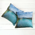 thumbnail image 2 of Ambesonne Landscape Throw Pillow Cover 2 Pack, Canadian Lake Castle, 24", Turquoise Green, 2 of 6