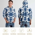 thumbnail image 5 of Mineral Blue Mediterranean Regular Fit Hoodie, Sporty Pullover Hooded Sweatshirt for Men Women Muscle 4XL, 5 of 6
