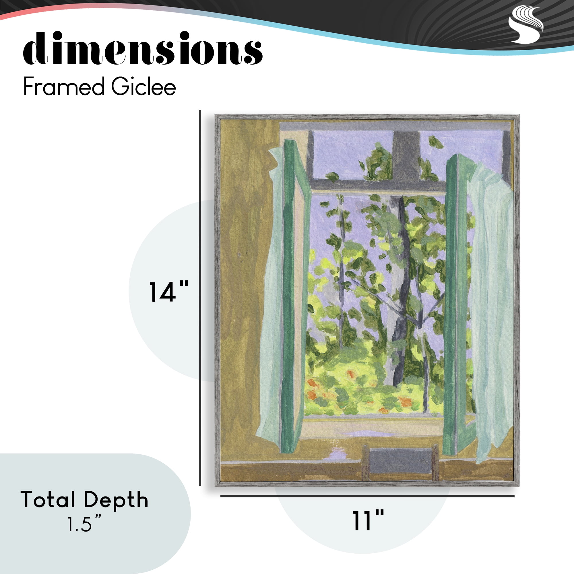 A Seat For Spring Gray Framed Giclee Art, design by Melissa Wang