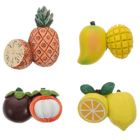 

HOMEMAXS 4Pcs Fruit Modeling Fridge Magnet Creative 3D Fridge Sticker DIY Fridge Decor