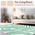 thumbnail image 2 of ODIKA 4'x6' Machine Washable Non-Slip Area Rug, Scandinavian Wave Minimalist Abstract Art High Traffic Rug, Green, 449319, 2 of 7