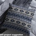 thumbnail image 2 of jejeloiu Exotic Aztec Geometric Fabric by the Yard 2 Yards,Boho Geometric Stripes Room Decor Fabric by the Yard,Gray Blue Bohemian Fabric for Sewing,Breathable Home Decor, 2 of 6