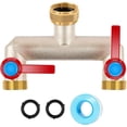 thumbnail image 2 of FeBohao Brass Garden Pants Splitter 3/4 "Pants Splitter 2 Way Heavy Duty with Extension Handles, 2 of 8