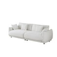 thumbnail image 5 of Modern 3-Seat Teddy Wool Sofa with 4 Throw Pillows and Hardware Feet Beige, 5 of 5