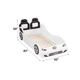 thumbnail image 2 of Newboti Furniture Colen White Finish Twin Car Bed With Led 0007, 2 of 8