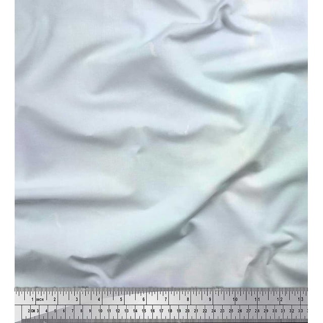 Soimoi Poly Georgette Fabric Summer Tie-Dye Decor Fabric Printed Yard 52 Inch Wide