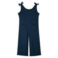 thumbnail image 5 of Zanarzt Kids Jumpsuit Girls Jumpsuit Kids Fashion Sleeveless Wide Leg Romper One Piece Summer Outfits Navy,13-14 Years, 5 of 5