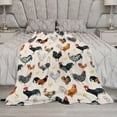 thumbnail image 6 of Chicken Blanket for Boys Girls, Chicken Lovers Gifts, Fleece Rooster Chicken Throw Blanket for Kids Adults,Super Soft Chicken Blankets for Bed Couch 50"x40", 6 of 6