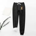 thumbnail image 2 of Honeeladyy Womens Warm Comfy Oversized Fall Joggers,Women's Christmas Deer Print Leggings With Elastic Drawstring Pockets Thick Warm Pants Black-S, 2 of 9